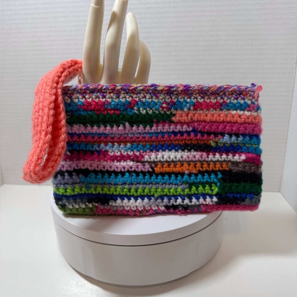 Multicolor  Crochet Clutch Bag